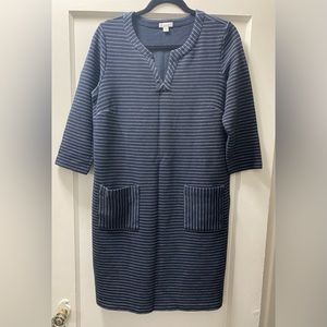 J.Jill knit dress stripes navy